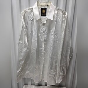 Platini Men's Classic White Dress Shirt